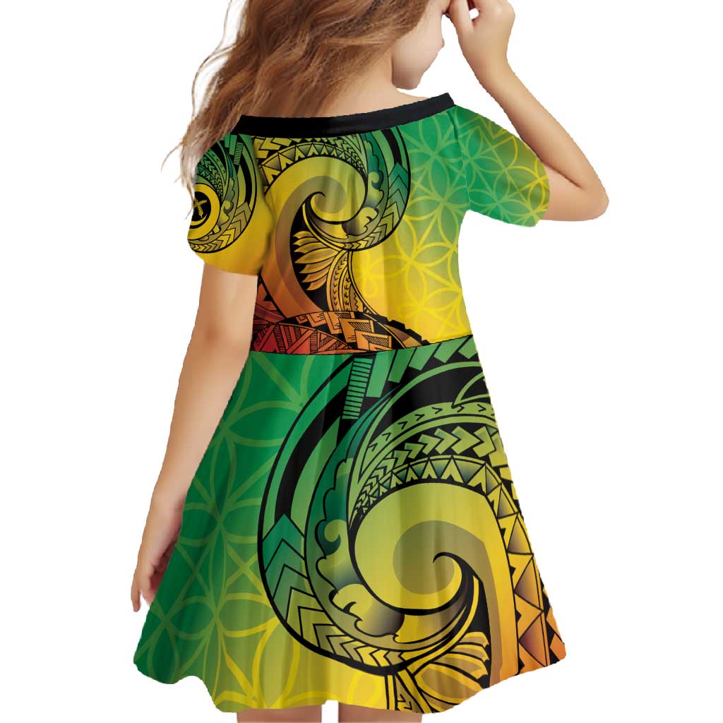 Vanuatu 45th Independence Anniversary Family Matching Tank Maxi Dress and Hawaiian Shirt Ni-Van Sandroing LT7 - Polynesian Pride