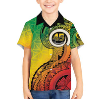 Vanuatu 45th Independence Anniversary Kid Hawaiian Shirt Ni-Van Sandroing LT7 Kid Colorful - Polynesian Pride