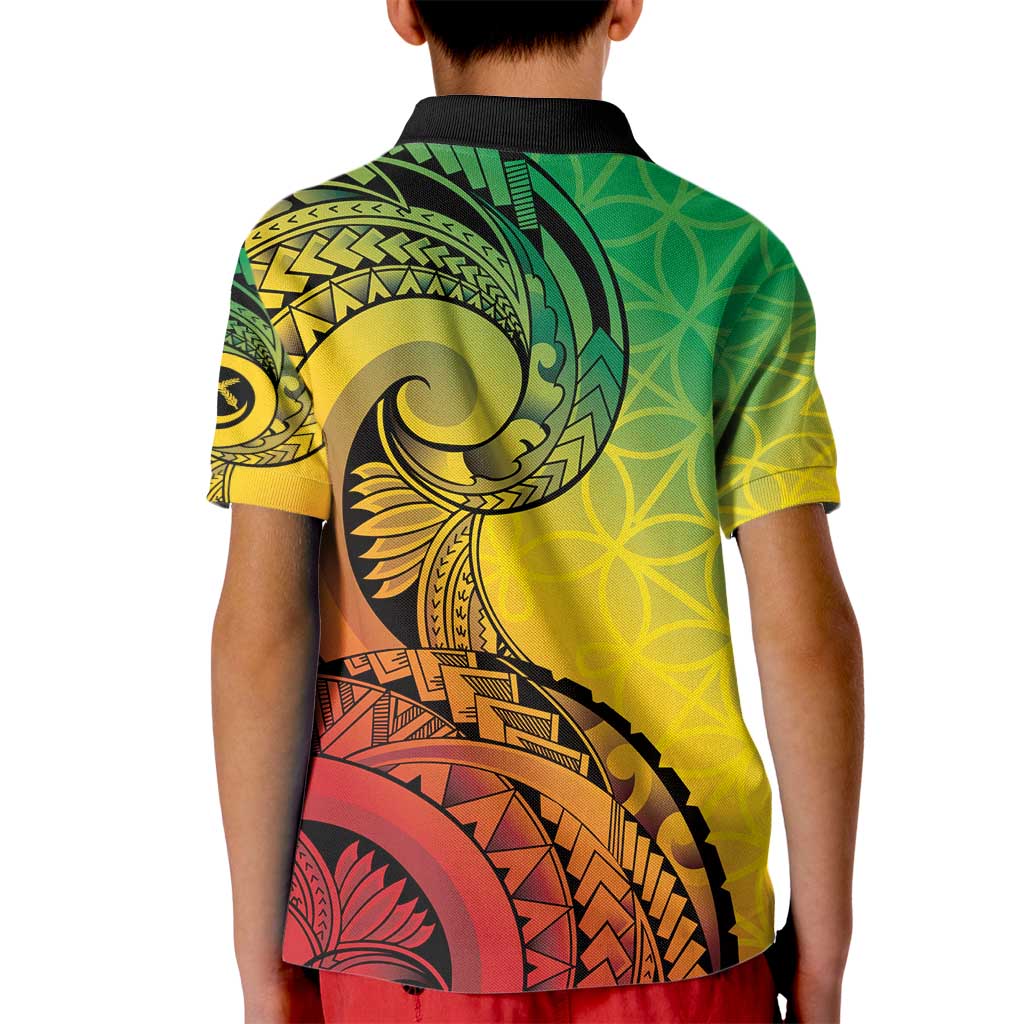 Vanuatu 45th Independence Anniversary Kid Polo Shirt Ni-Van Sandroing LT7 - Polynesian Pride