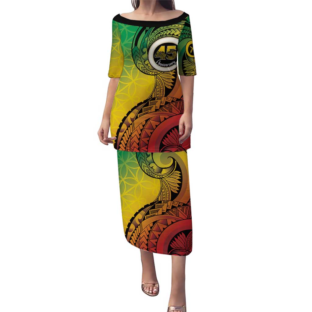 Vanuatu 45th Independence Anniversary Puletasi Ni-Van Sandroing - Polynesian Pride