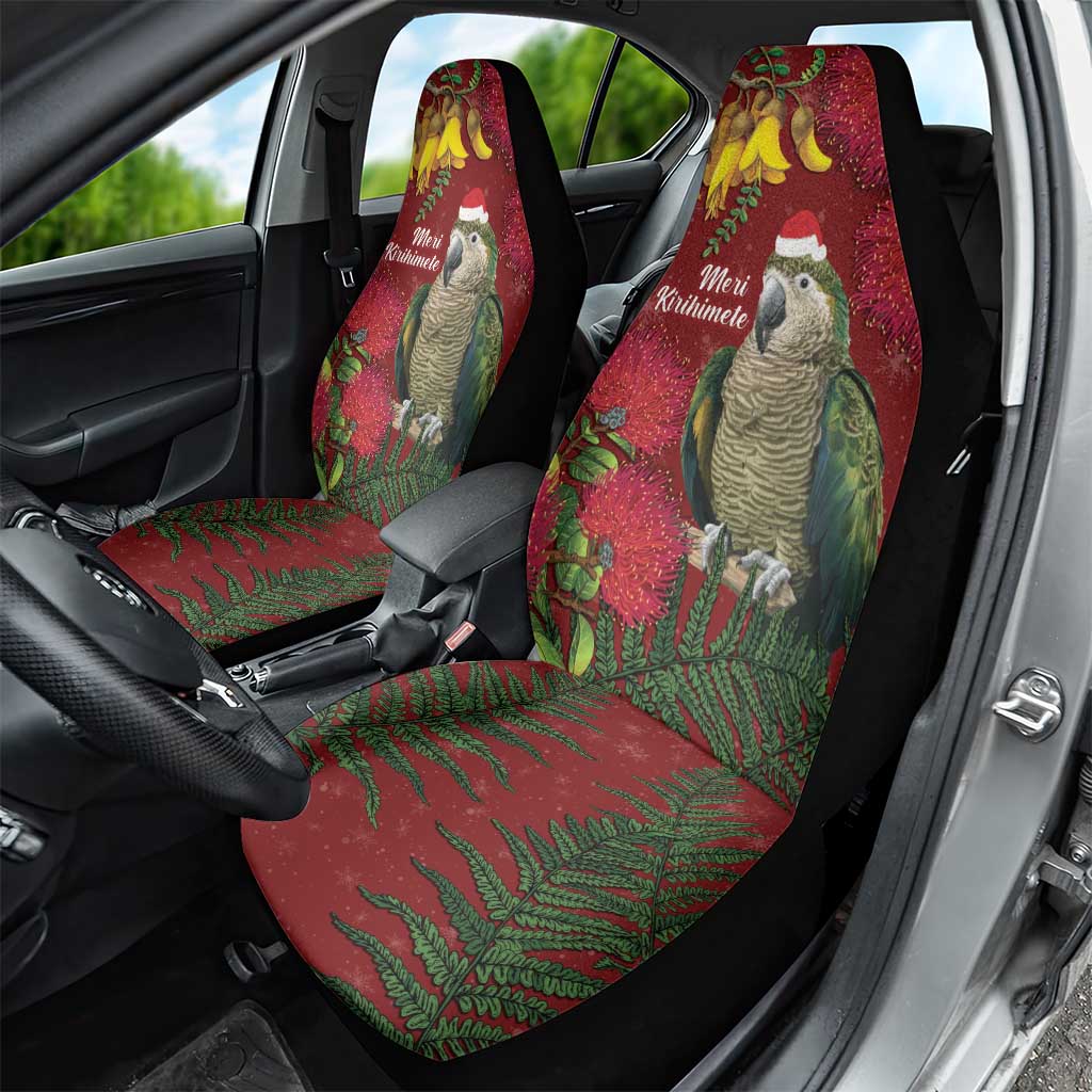 Kakapo Bird New Zealand Car Seat Cover Floral Christmas LT7 - Polynesian Pride