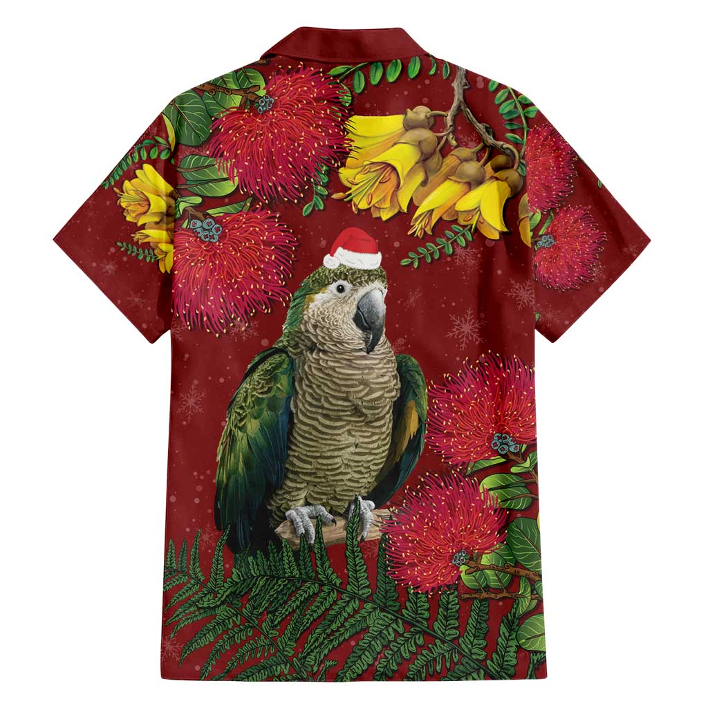 Kakapo Bird New Zealand Family Matching Off Shoulder Short Dress and Hawaiian Shirt Floral Christmas LT7 - Polynesian Pride