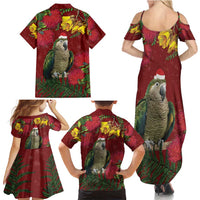 Kakapo Bird New Zealand Family Matching Summer Maxi Dress and Hawaiian Shirt Floral Christmas LT7 - Polynesian Pride