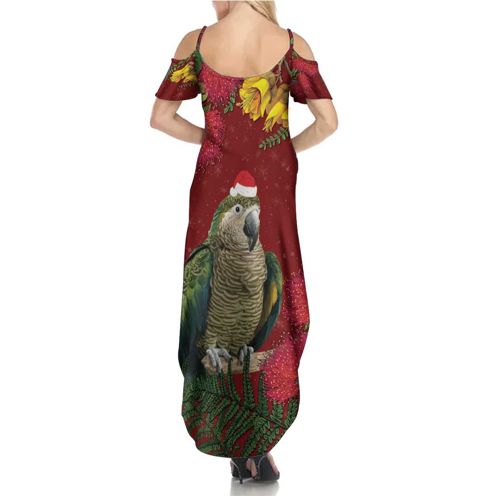 Kakapo Bird New Zealand Family Matching Summer Maxi Dress and Hawaiian Shirt Floral Christmas LT7 - Polynesian Pride