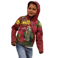 Kakapo Bird New Zealand Kid Hoodie Floral Christmas LT7 - Polynesian Pride