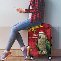 Kakapo Bird New Zealand Luggage Cover Floral Christmas