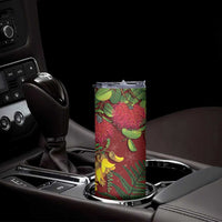 Kakapo Bird New Zealand Skinny Tumbler Floral Christmas LT7 - Polynesian Pride