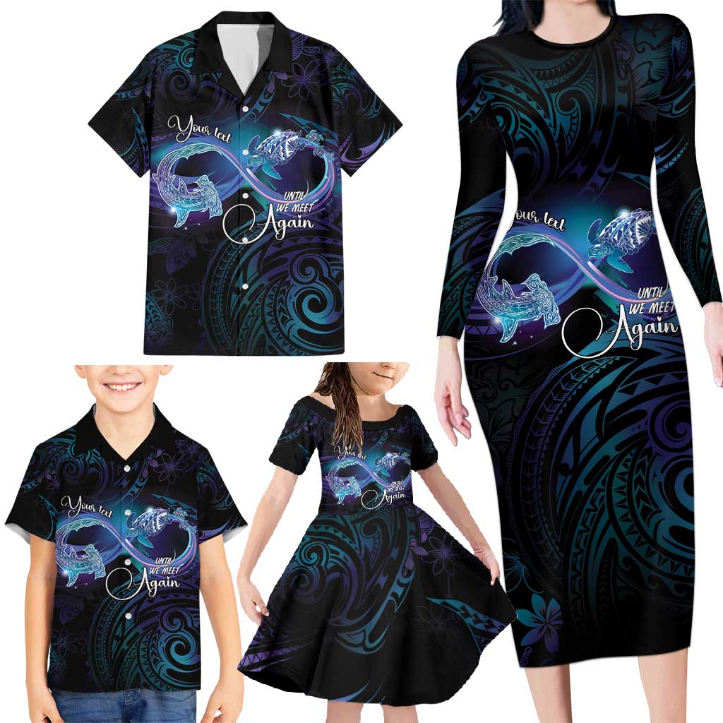 Polynesian Personalized Memorial Family Matching Long Sleeve Bodycon Dress and Hawaiian Shirt Oceanic Infinity Symbol - Until We Meet Again LT7 - Polynesian Pride