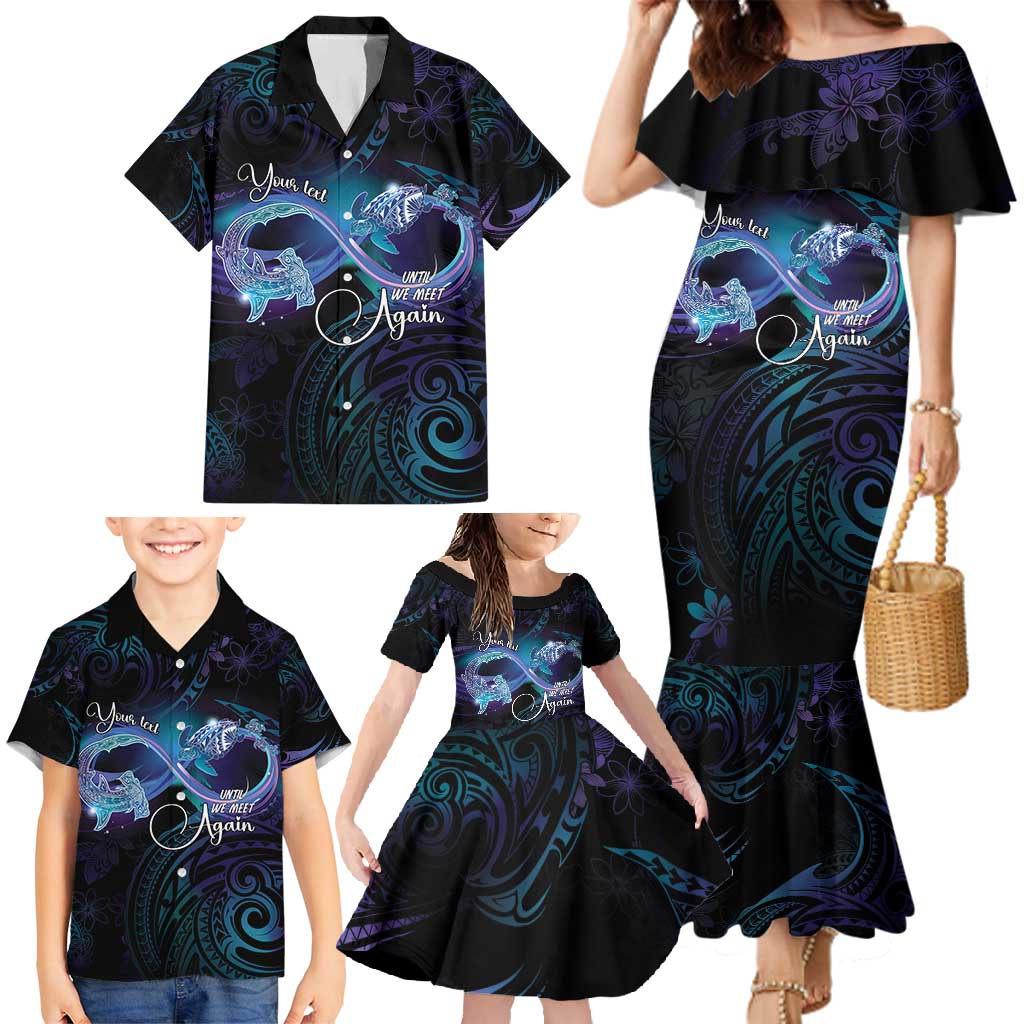 Polynesian Personalized Memorial Family Matching Mermaid Dress and Hawaiian Shirt Oceanic Infinity Symbol - Until We Meet Again LT7 - Polynesian Pride