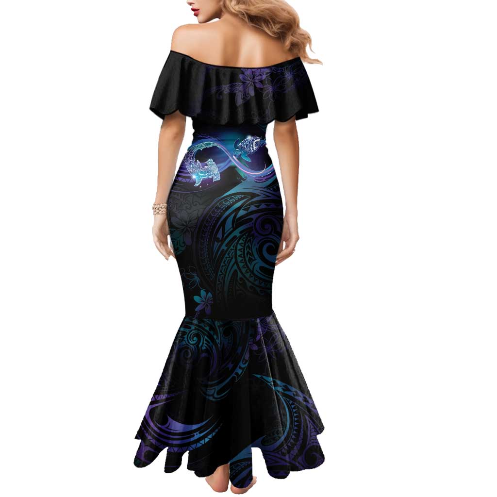 Polynesian Personalized Memorial Family Matching Mermaid Dress and Hawaiian Shirt Oceanic Infinity Symbol - Until We Meet Again LT7 - Polynesian Pride