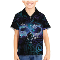 Polynesian Personalized Memorial Family Matching Mermaid Dress and Hawaiian Shirt Oceanic Infinity Symbol - Until We Meet Again LT7 Son's Shirt Black - Polynesian Pride