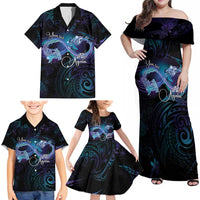 Polynesian Personalized Memorial Family Matching Off Shoulder Maxi Dress and Hawaiian Shirt Oceanic Infinity Symbol - Until We Meet Again LT7 - Polynesian Pride