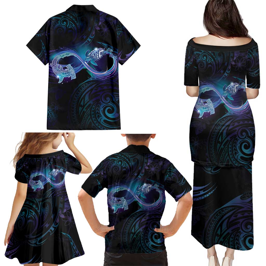 Polynesian Personalized Memorial Family Matching Puletasi and Hawaiian Shirt Oceanic Infinity Symbol - Until We Meet Again LT7 - Polynesian Pride