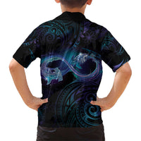 Polynesian Personalized Memorial Family Matching Short Sleeve Bodycon Dress and Hawaiian Shirt Oceanic Infinity Symbol - Until We Meet Again LT7 - Polynesian Pride