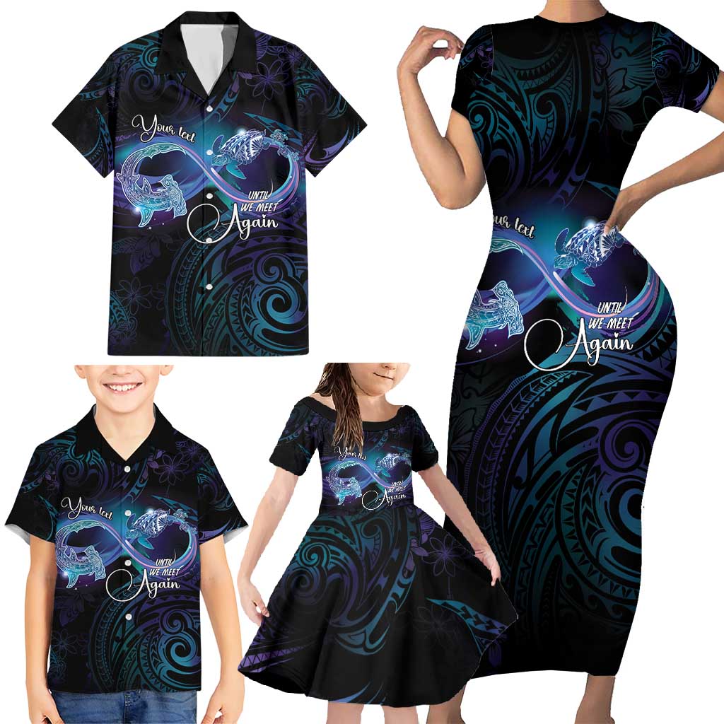 Polynesian Personalized Memorial Family Matching Short Sleeve Bodycon Dress and Hawaiian Shirt Oceanic Infinity Symbol - Until We Meet Again LT7 - Polynesian Pride
