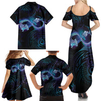 Polynesian Personalized Memorial Family Matching Summer Maxi Dress and Hawaiian Shirt Oceanic Infinity Symbol - Until We Meet Again LT7 - Polynesian Pride