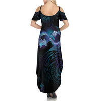 Polynesian Personalized Memorial Family Matching Summer Maxi Dress and Hawaiian Shirt Oceanic Infinity Symbol - Until We Meet Again LT7 - Polynesian Pride
