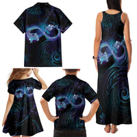 Polynesian Personalized Memorial Family Matching Tank Maxi Dress and Hawaiian Shirt Oceanic Infinity Symbol - Until We Meet Again LT7 - Polynesian Pride