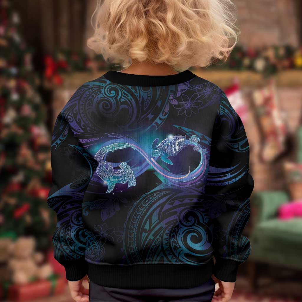 Polynesian Personalized Memorial Kid Ugly Christmas Sweater Oceanic Infinity Symbol - Until We Meet Again LT7 - Polynesian Pride