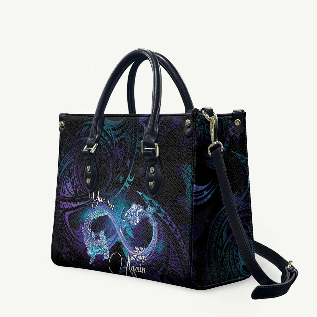 Polynesian Personalized Memorial Leather Bag Oceanic Infinity Symbol - Until We Meet Again - Polynesian Pride