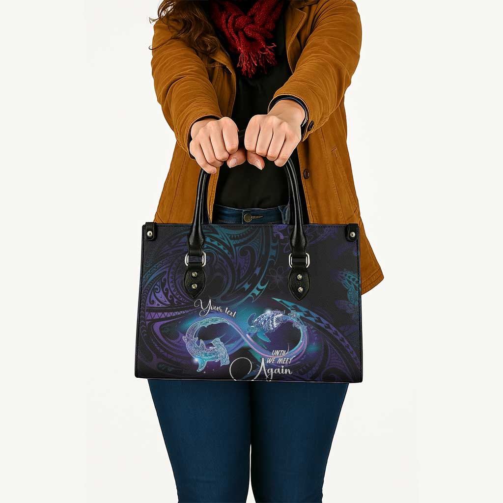 Polynesian Personalized Memorial Leather Bag Oceanic Infinity Symbol - Until We Meet Again - Polynesian Pride