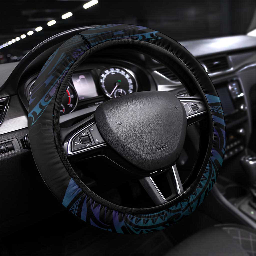 Polynesian Memorial Steering Wheel Cover Oceanic Infinity Symbol - Until We Meet Again - Polynesian Pride