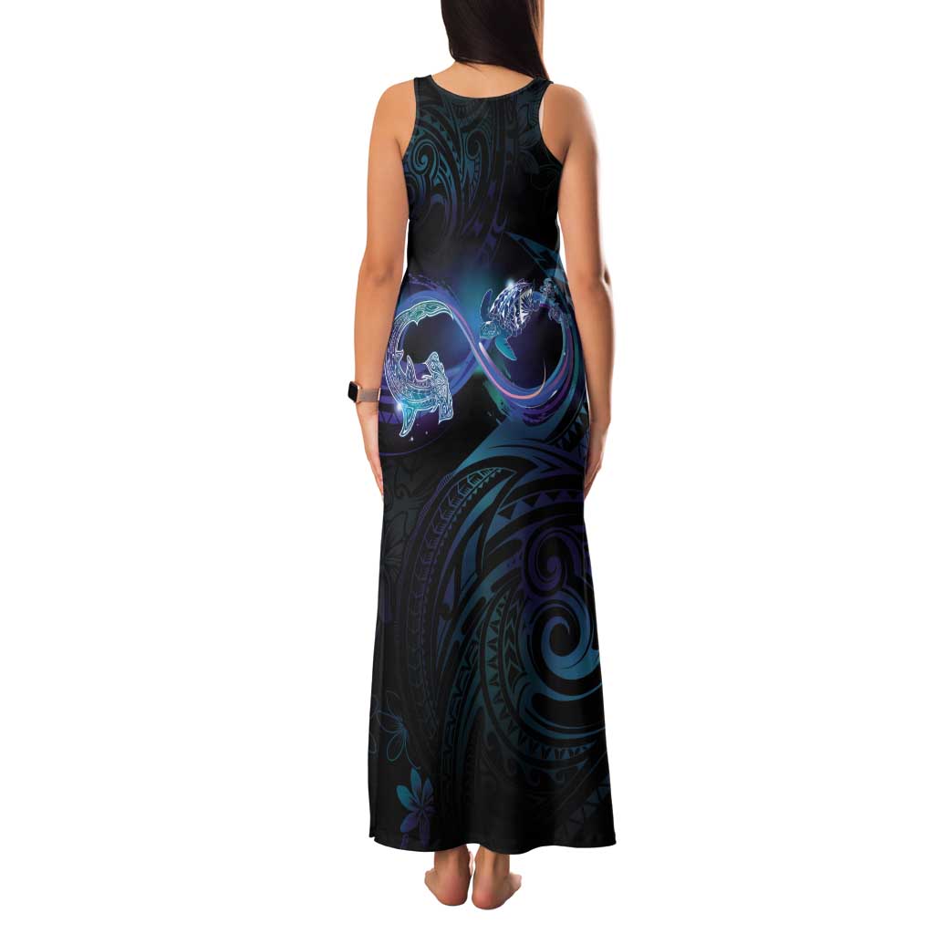 Polynesian Personalized Memorial Tank Maxi Dress Oceanic Infinity Symbol - Until We Meet Again LT7 - Polynesian Pride