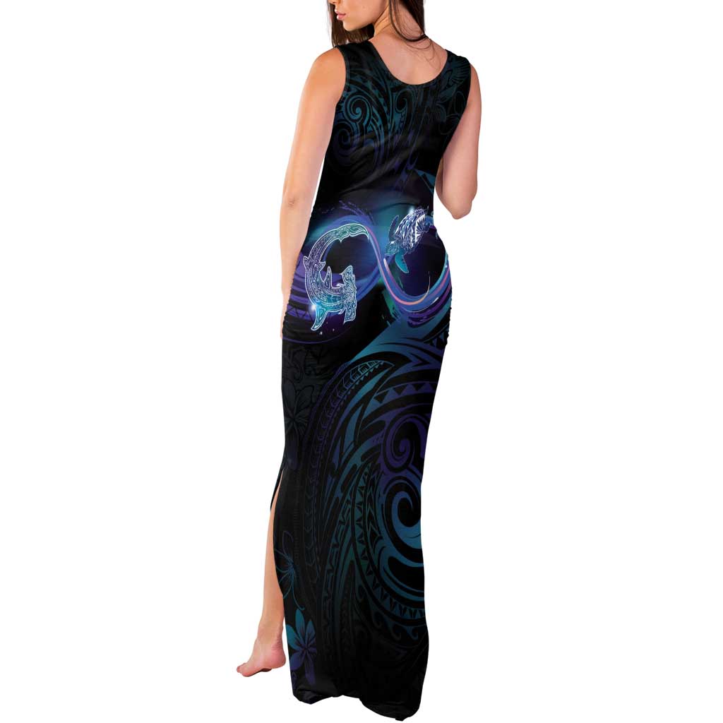 Polynesian Personalized Memorial Tank Maxi Dress Oceanic Infinity Symbol - Until We Meet Again LT7 - Polynesian Pride