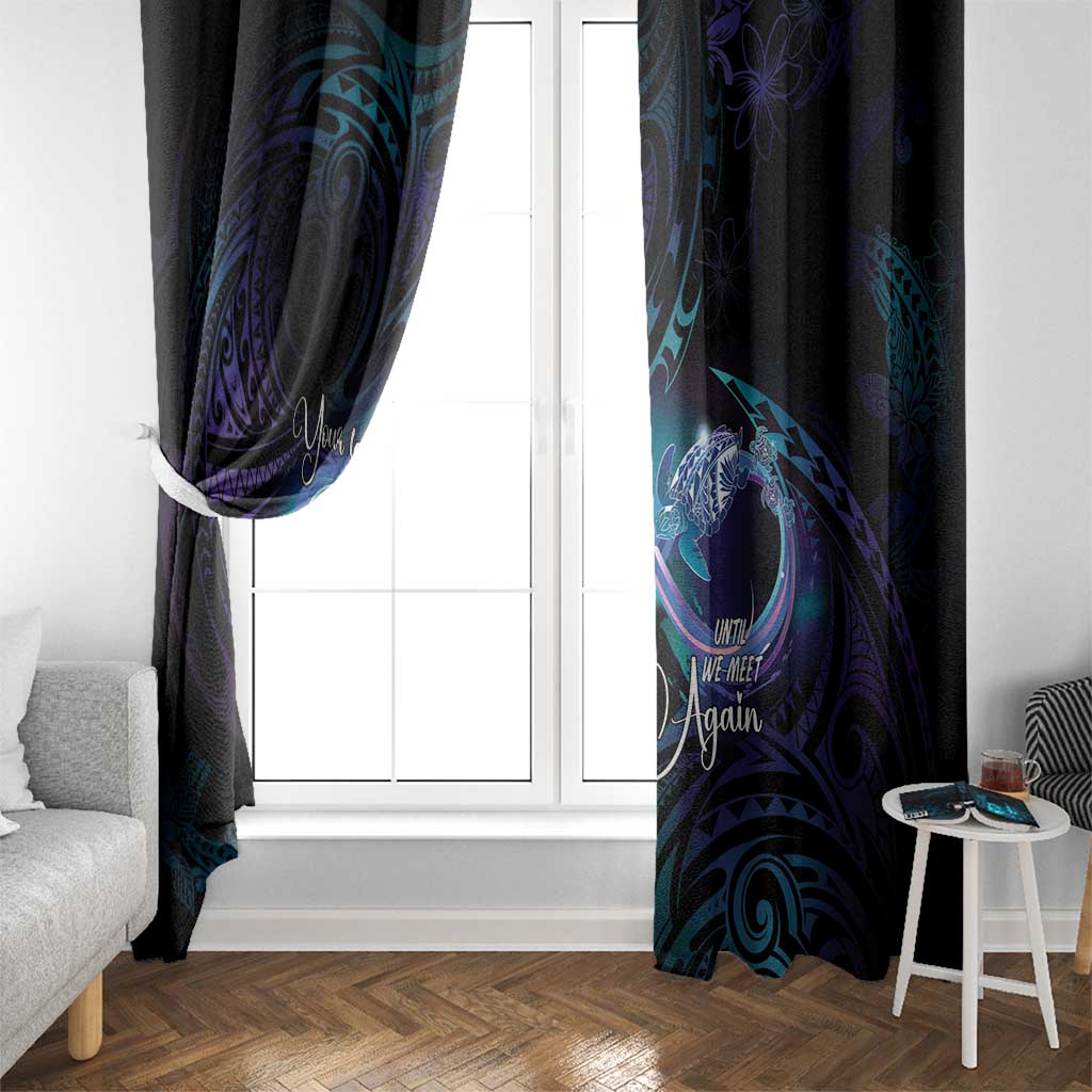 Polynesian Personalized Memorial Window Curtain Oceanic Infinity Symbol - Until We Meet Again - Polynesian Pride