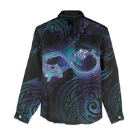 Polynesian Personalized Memorial Women Casual Shirt Oceanic Infinity Symbol - Until We Meet Again - Polynesian Pride