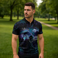Polynesian Personalized Memorial Zipper Polo Shirt Oceanic Infinity Symbol - Until We Meet Again LT7 - Polynesian Pride