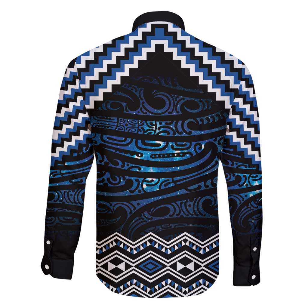 New Zealand Matariki Family Matching Short Sleeve Bodycon Dress and Hawaiian Shirt Galaxy Styled Taniko LT7 - Polynesian Pride
