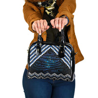 New Zealand Matariki Shoulder Handbag Galaxy Styled Taniko LT7 One Size Blue - Polynesian Pride