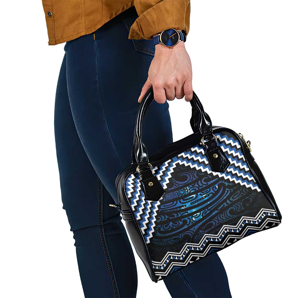 New Zealand Matariki Shoulder Handbag Galaxy Styled Taniko LT7 - Polynesian Pride