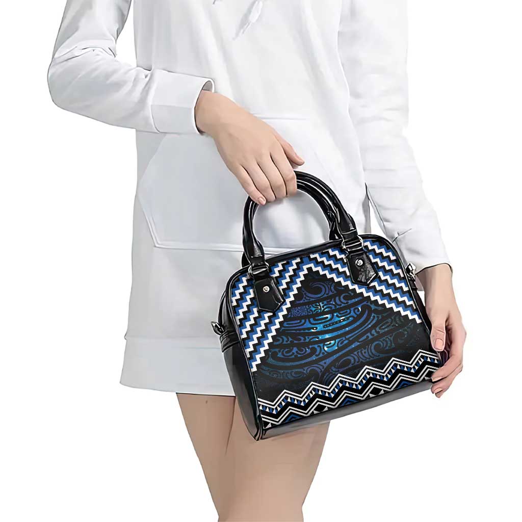 New Zealand Matariki Shoulder Handbag Galaxy Styled Taniko LT7 - Polynesian Pride