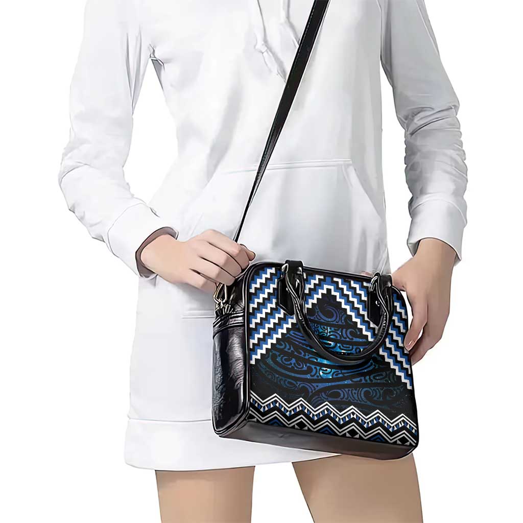 New Zealand Matariki Shoulder Handbag Galaxy Styled Taniko LT7 - Polynesian Pride