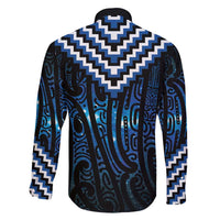 New Zealand Matariki Family Matching Long Sleeve Bodycon Dress and Hawaiian Shirt Galaxy Poutama Motifs LT7 - Polynesian Pride