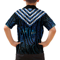 New Zealand Matariki Family Matching Off Shoulder Maxi Dress and Hawaiian Shirt Galaxy Poutama Motifs LT7 - Polynesian Pride