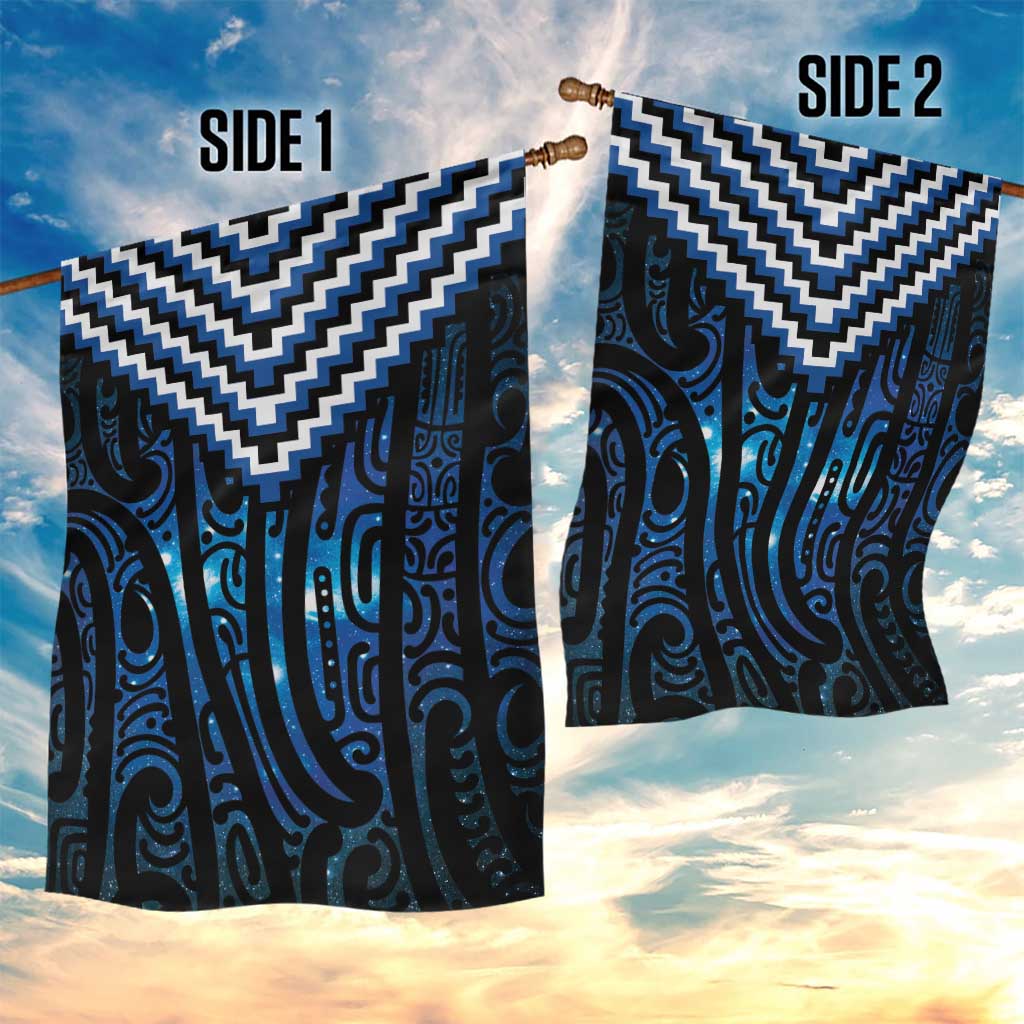 New Zealand Matariki Garden Flag Galaxy Poutama Motifs