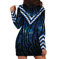 New Zealand Matariki Hoodie Dress Galaxy Poutama Motifs LT7 - Polynesian Pride