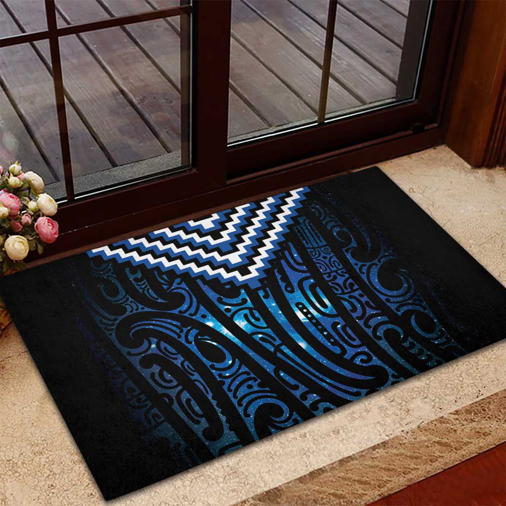 New Zealand Matariki Rubber Doormat Galaxy Poutama Motifs LT7 - Polynesian Pride