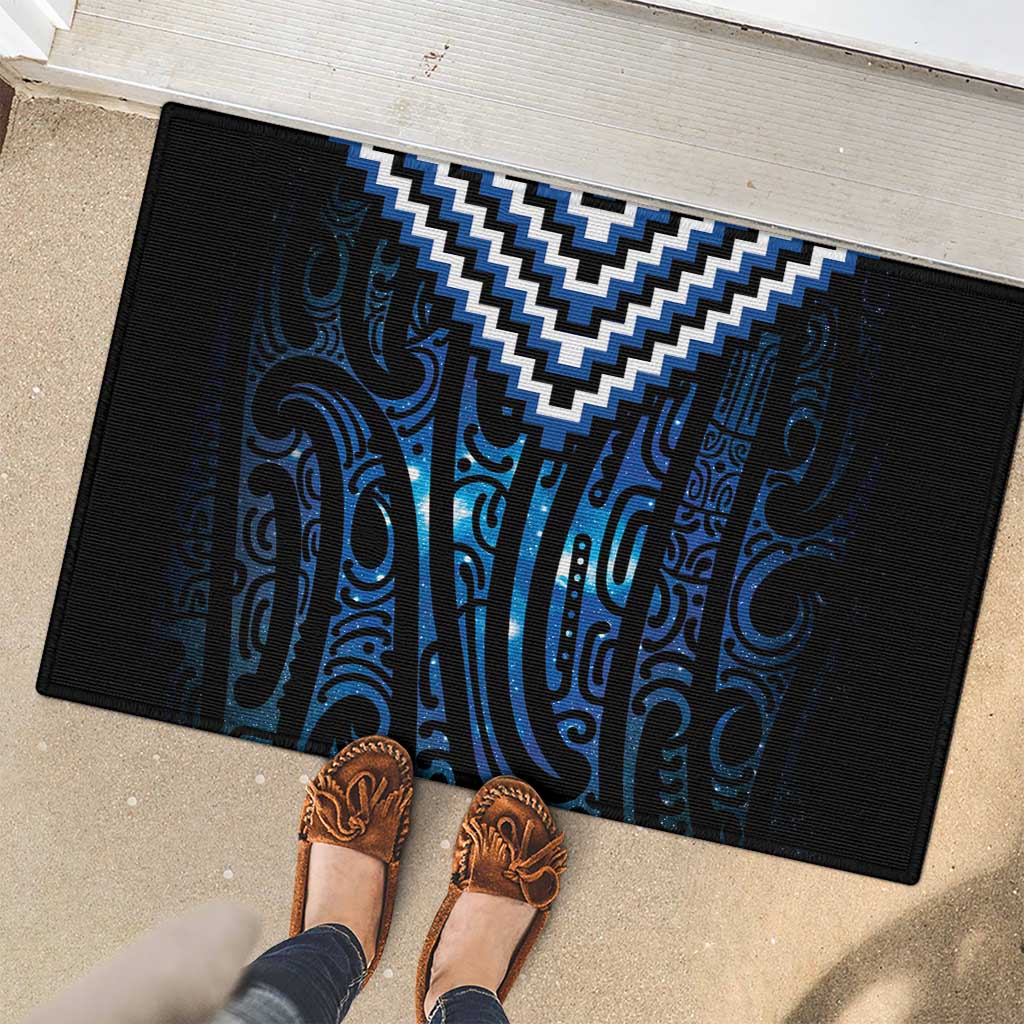 New Zealand Matariki Rubber Doormat Galaxy Poutama Motifs LT7 - Polynesian Pride