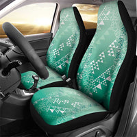 Hawaii Jade Green Kapa Car Seat Cover Vintage 'Ohe Kāpala Motifs Mix Plumeria Leis LT7 - Polynesian Pride