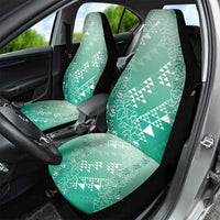 Hawaii Jade Green Kapa Car Seat Cover Vintage 'Ohe Kāpala Motifs Mix Plumeria Leis LT7 - Polynesian Pride