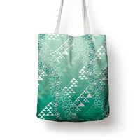 Hawaii Jade Green Kapa Tote Bag Vintage 'Ohe Kāpala Motifs Mix Plumeria Leis LT7 - Polynesian Pride