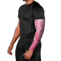 Hawaii Rose Pink Kapa Arm Sleeves Vintage 'Ohe Kāpala Motifs Mix Plumeria Leis LT7 - Polynesian Pride
