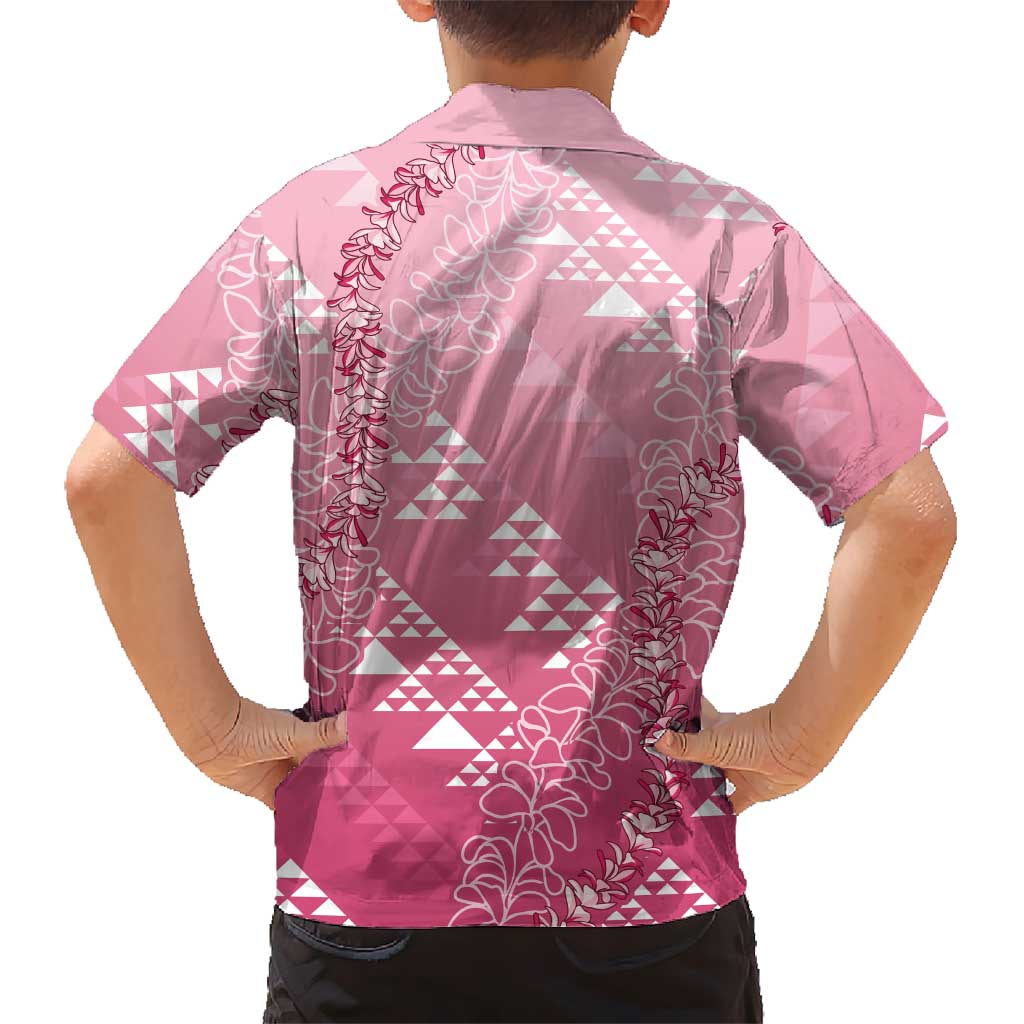 Hawaii Rose Pink Kapa Hawaiian Shirt Vintage 'Ohe Kāpala Motifs Mix Plumeria Leis LT7 - Polynesian Pride