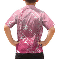 Hawaii Rose Pink Kapa Hawaiian Shirt Vintage 'Ohe Kāpala Motifs Mix Plumeria Leis LT7 - Polynesian Pride