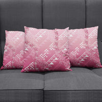 Hawaii Rose Pink Kapa Pillow Cover Vintage 'Ohe Kāpala Motifs Mix Plumeria Leis LT7 - Polynesian Pride