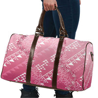 Hawaii Rose Pink Kapa Travel Bag Vintage 'Ohe Kāpala Motifs Mix Plumeria Leis LT7 - Polynesian Pride